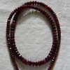 Good quality Ruby faceted roundel 16 inch strand 3mm to 6mm approx